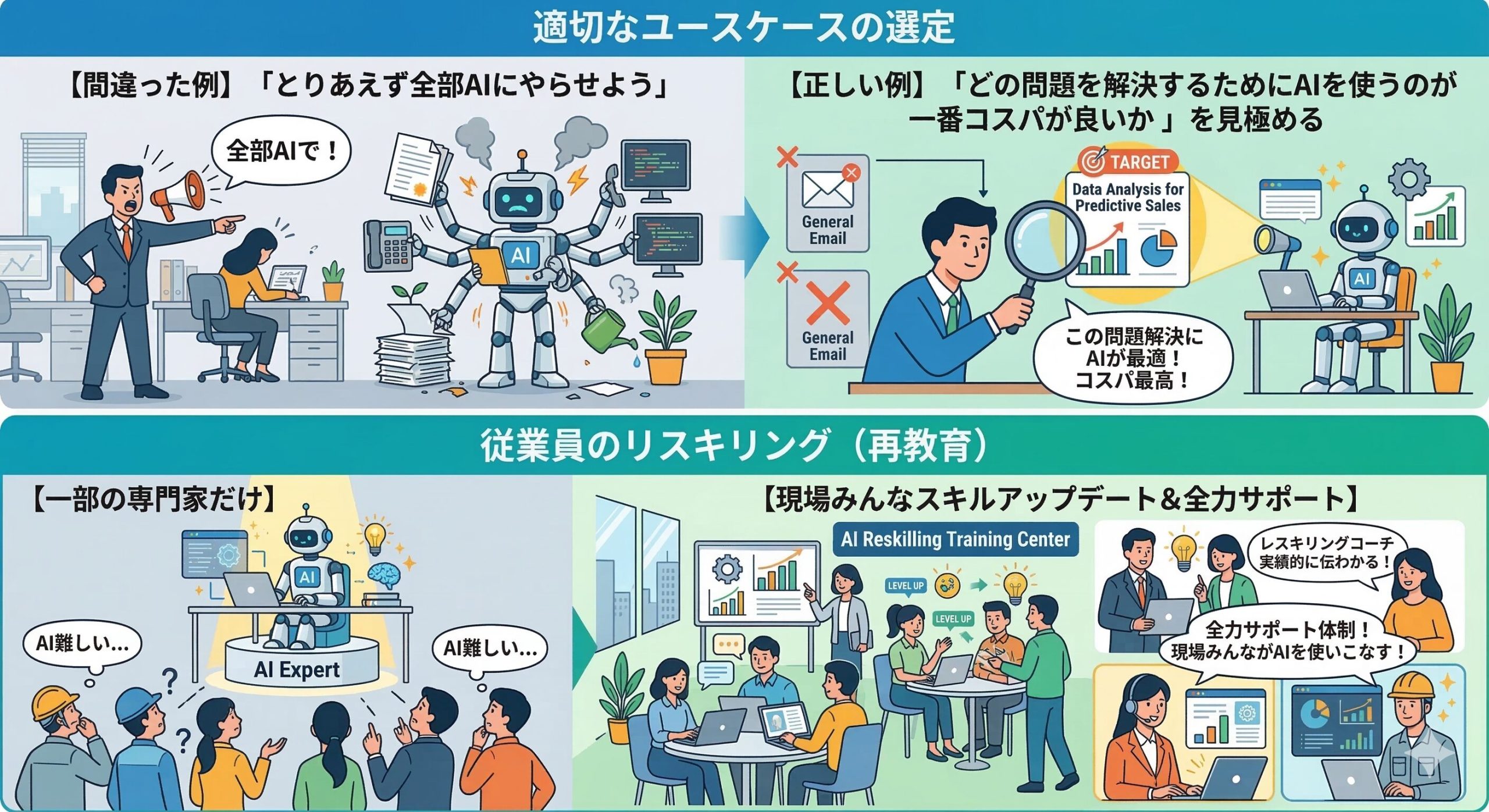 適切なユースケースの選定とリスキリング