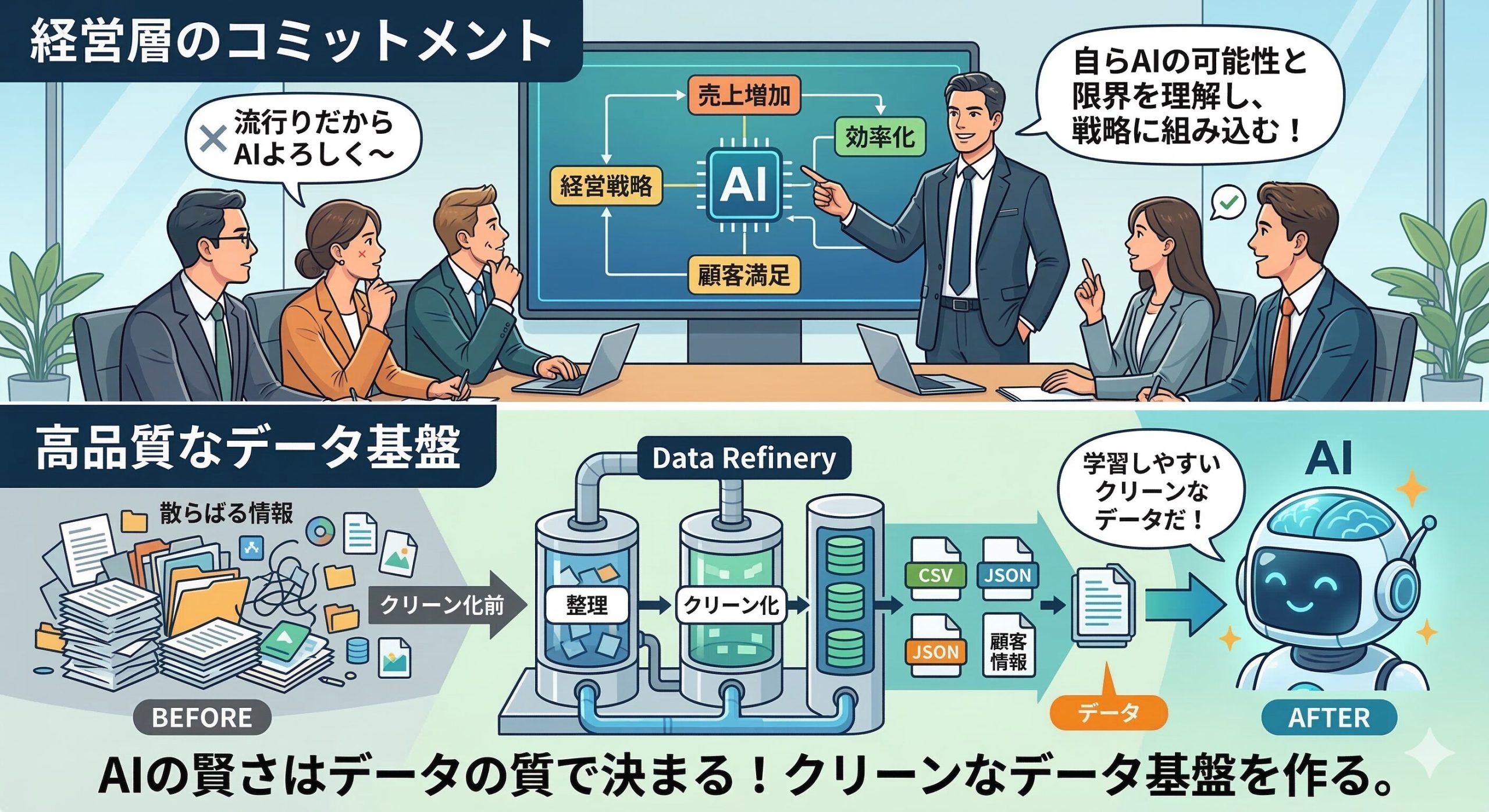 経営層のコミットメントとデータ基盤